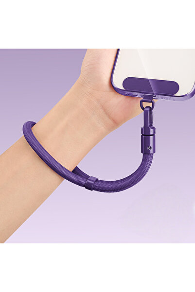 Choice5 حبل تعليق هاتف محمول عالمي قابل للتعديل، قطعة واحدة، بلون بنفسجي، مزو...