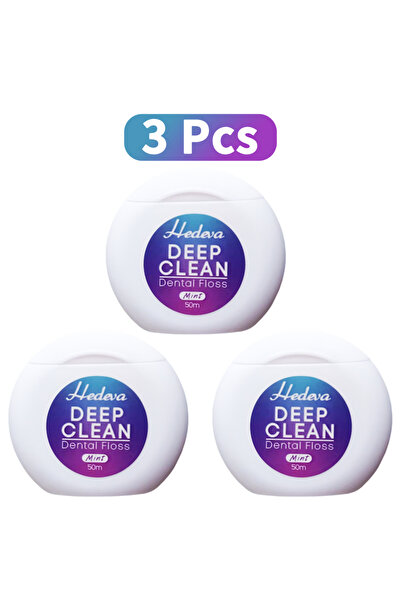 choice2 3 Pcs Hedva Mint Wax Dental Floss 50m/164ft Remove Tooth Gap Residues...