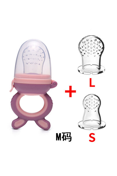 Choice3 مجموعة XUNYI 3 في 1، لون بنفسجي، 3 أكياس شبكية من السيليكون، لتغذية ا...