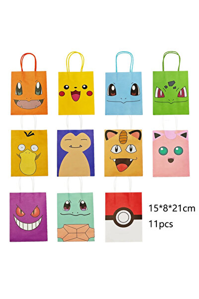 Choice27 B 11pcs Pokemon Packing Bag Birthday Theme Gift Bag Pikachu Party Ca...