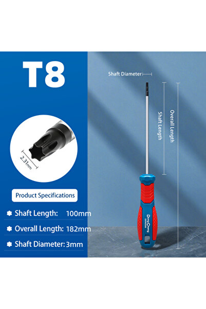 Choice7 مفك براغي توركس صناعي D090500، مصنوع من فولاذ سبيكة S2، مفك براغي سدا...