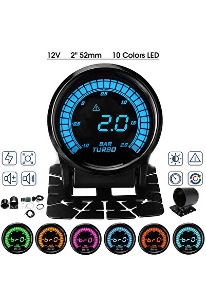 Choice9 Boost Gauge Bar 52mm Boost Water temp Oil temp Volt Vacuum Tachometer...
