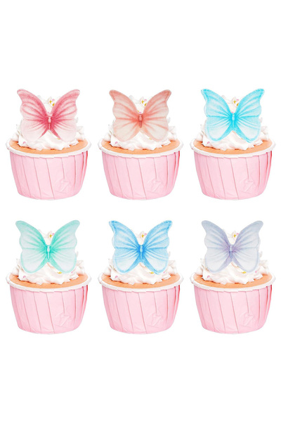 Choice3 48 قطعة من زينة أعياد الميلاد على شكل فراشات ورقية ملونة، فراشات خفيف...