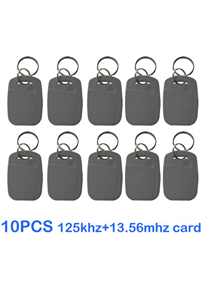 Choice4 10 قطع رمادية، 10 قطع، سلسلة مفاتيح RFID ثنائية الشريحة بتردد 125 كيل...