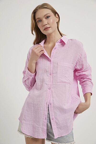 Arma Life ARMALIFE 7593 Дамска риза с джобове от муселин