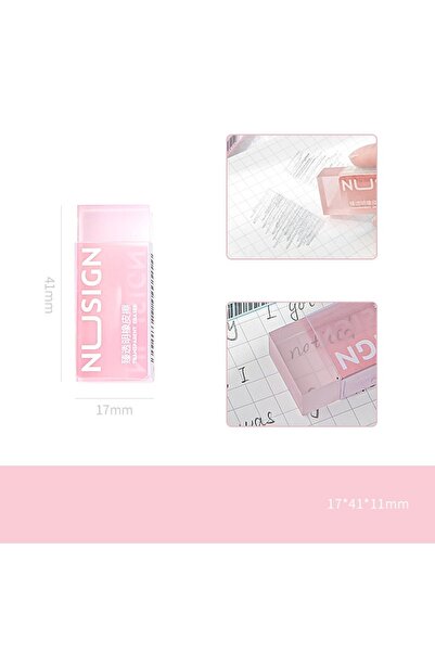 Choice1 ممحاة شفافة جميلة للأطفال من تشويس بينك، 1/36 قطعة، ممحاة لون سادة من...