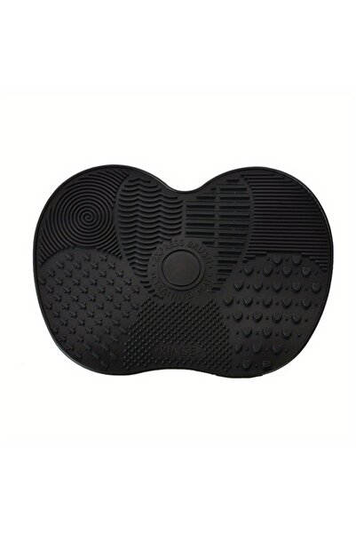 Choice4 1PC-Black 1Pc Silicone -Shaped Makeup Brush Cleaner Pad With Suction ...