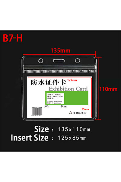 Choice5 B7-H-10pcs 10 قطع حامل بطاقات هوية عمودي/أفقي شفاف من بلاستيك PVC مقا...
