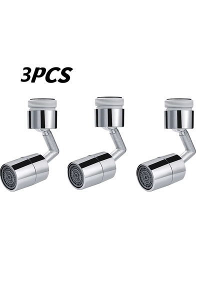 Choice 3 قطع من رؤوس رش الصنبور العالمية الدوارة بزاوية 720 درجة، مقاومة للرذ...