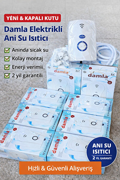 Damla Elektrikli Ani Su Isıtıcı Şohben – Anında Sıcak Su – 2 Yıl Garantili