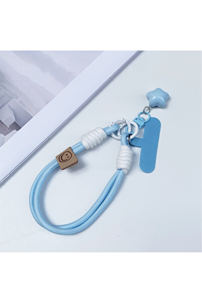 Choice1 بوليستر / نايلون، قلادة آيس كريم لطيفة بنجمة زرقاء، حبل للهاتف المحمو...