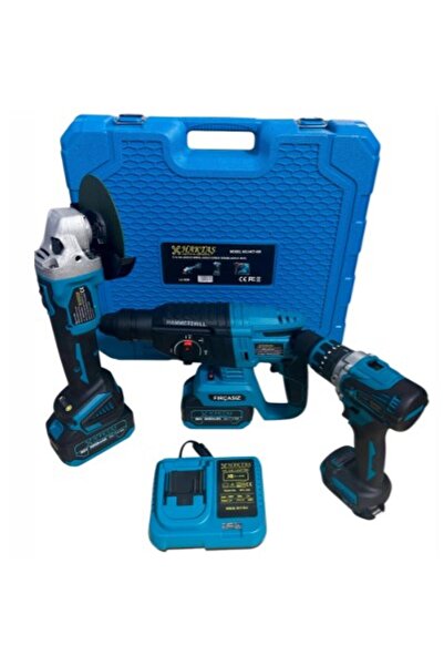 HSGL HKT 725 36V 3000mAh Akülü Spiral Matkap Hilti 3’lü Set Çift Akü Lityum P...