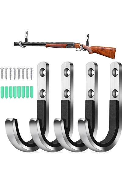 Choice1 4PCS SILVERY 1/2/4pcs Wall Mounted Storage Rack Multifunctional Metal...