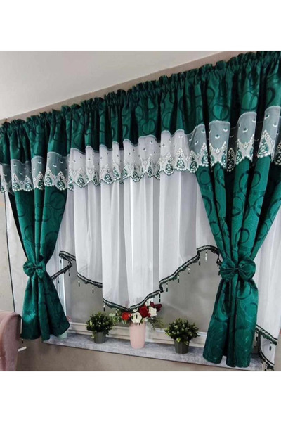 OEM Unique set of curtains + decorative drapes for living room bedroom, WIDTH...