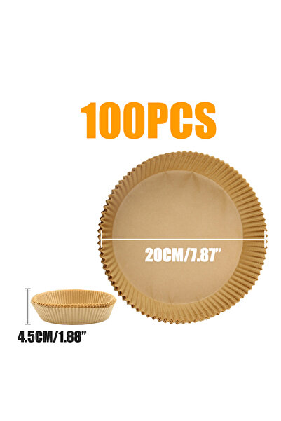 choice2 100PCS-20cm-Round Rectangle Air Fryer Disposable Baking Paper Liner, ...