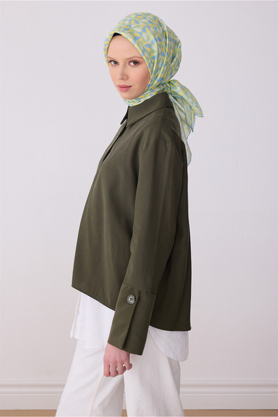 Belli Σχέδιο Αντικειμενικού Μοτίβου 100% Μεταξωτό Φουλάρι Τουίλ 4322-80