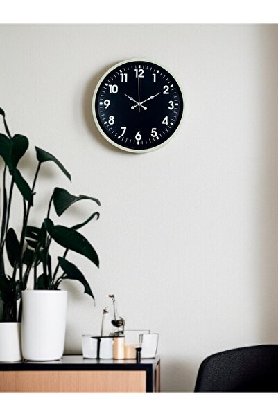 Lunaev ساعة حائط كريمية أنيقة مقاس 36 سم