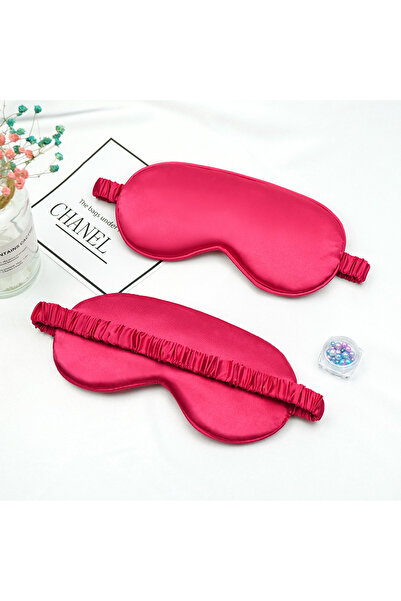 Choice6 قناع نوم للعين من حرير الصناعي الأحمر، رقعة تظليل للعين، رقعة محمولة ...