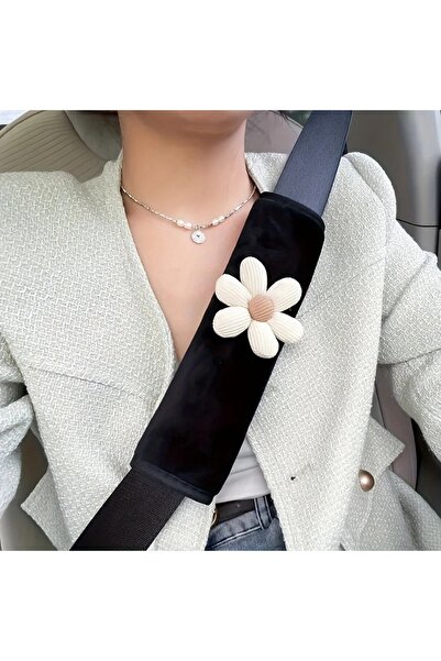 Choice3 وسادات كتف لطيفة لحزام أمان السيارة حزام زهور بيج - حزام أمان مريح من...