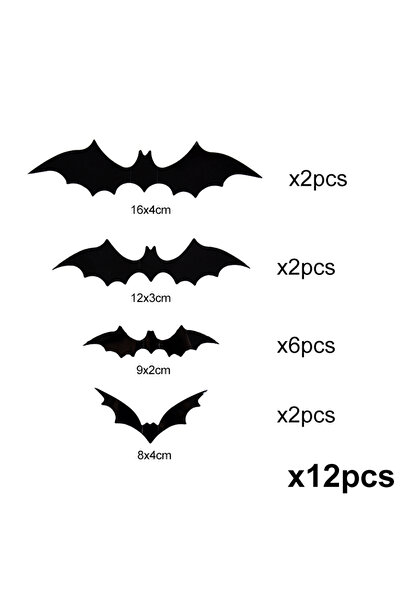 Choice5 12pcs Halloween 3D Black Bat Wall Stickers For Home Room Indoor Decor...