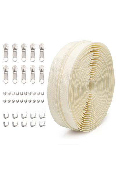 Choice47 ١٠٣ أمتار من القماش الأبيض، طقم واحد، يمكن اختيار ٥٠ لونًا، سحاب ناي...