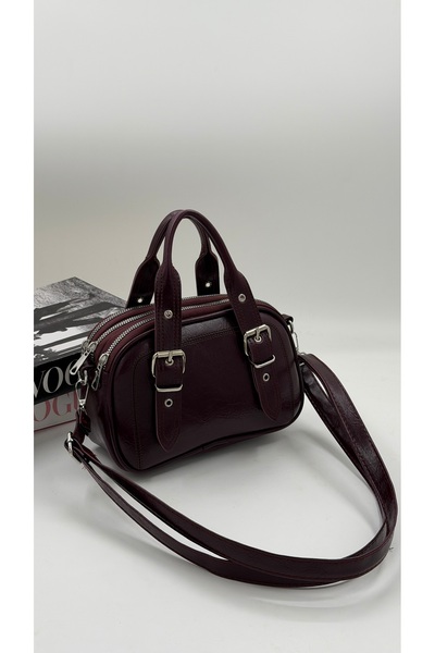 DMG Collection 3-Compartment Long Strap Detailed Women's Hand and Shoulder Ba...