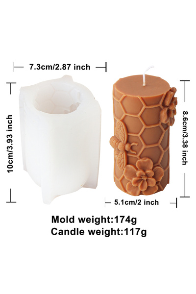 Choice3 قالب عمود النحل 4، قالب سيليكون ثلاثي الأبعاد بارز على شكل نحلة، قالب...