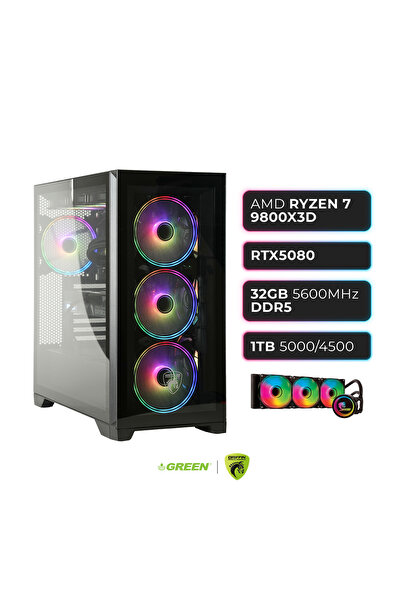 Green GRIFFIN G9 | RTX 5080 | Ryzen 7 9800X3D | 32 GB DDR5 Ram | 1TB SSD | Sı...