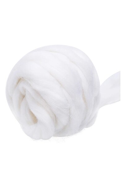 Choice WHITE FELE For Needle Felting KitBlended Roving 250g, Needle Felting W...