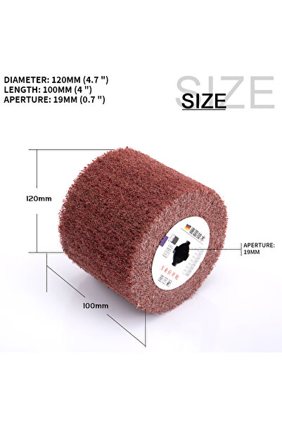 Choice7 فرشاة قرصية كاشطة من النايلون غير المنسوج، مقاس 120×100×19 مم، قطعة و...