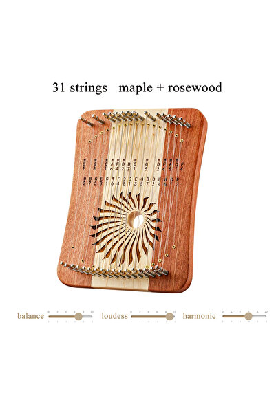 choice2 31 strings rosewood Hluru Lyre 31 Strings Mini Thumb Kalyre 17 Kalimb...