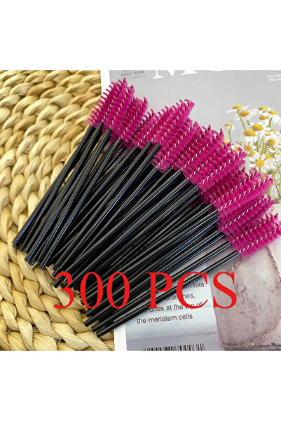 Choice 300 قطعة من فرش الماسكارا باللون الأحمر الوردي، 150/300 قطعة من فرش ال...