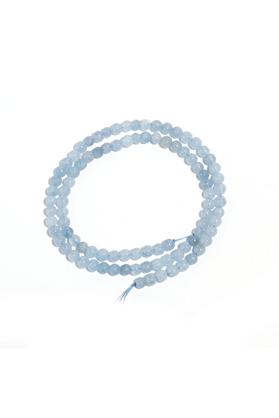 Choice1 4mm (approx 87pcs) 1 Strand 4/6/8mm Natural Aquamarines Stone Beads B...