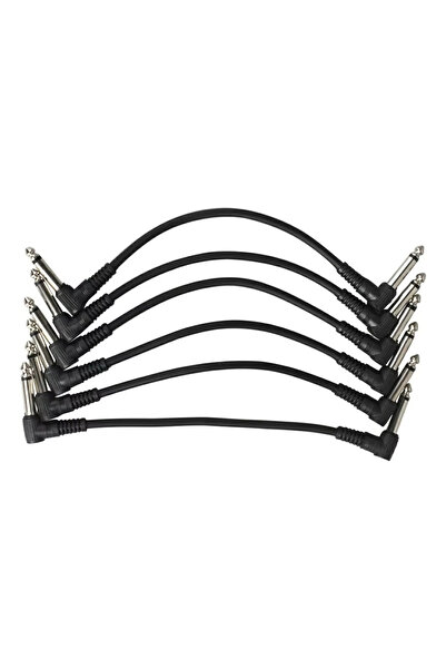 Choice1 Black 6pcs ​​1/6pcs Guitar/Bass Effect Pedal Patch Cable - TS 1/4" Ri...