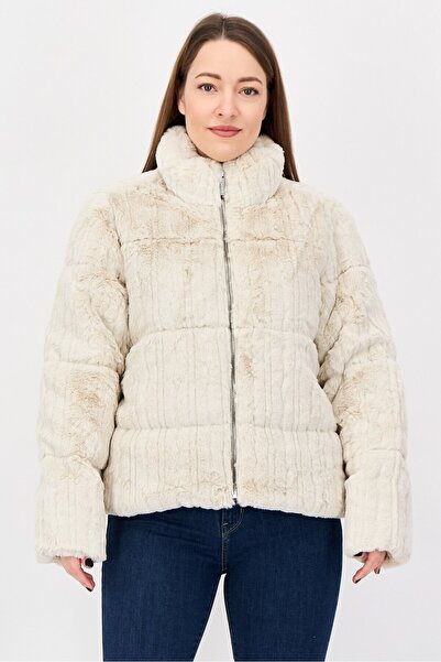 Bearpaw Women Textured Sherpa Jacket, Cream