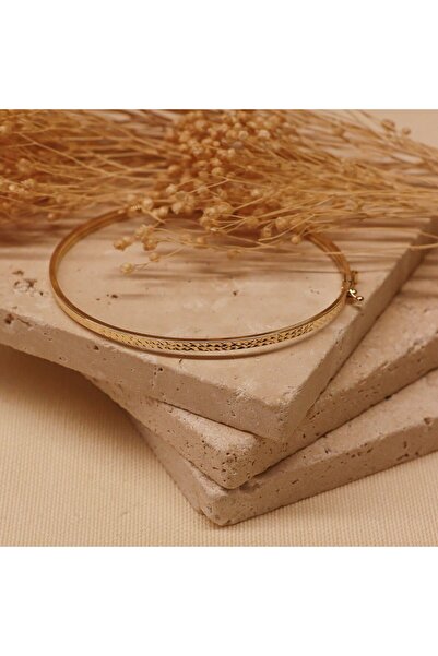 TAHAN MÜCEVHERAT Desenli Minimal Kelepçe