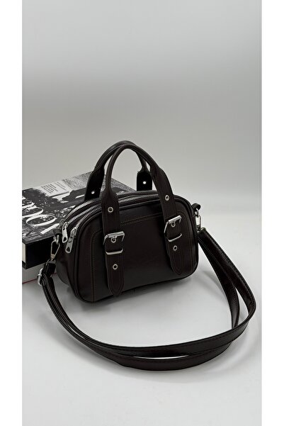 DMG Collection 3-Compartment Long Strap Detailed Women's Hand and Shoulder Ba...