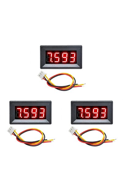 Choice3 Red-3PCS 3Pcs/1Pcs LCD Digital Display Voltage Measurement Tool DC 0-...