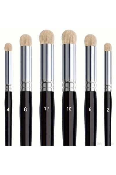 Choice1 مجموعة فرش رسم جافة من صوف الأسود مكونة من 6 قطع، مثالية للرسم المصغر...