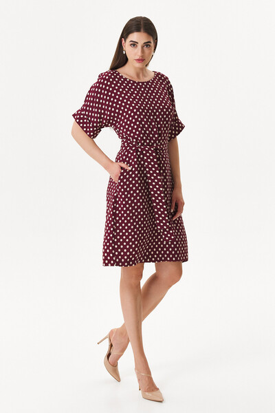 EMA\T Burdundy versatile viscose midi dress