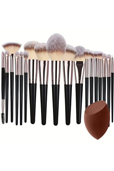 Choice11 19Pcs BrownMakeupEgg Professional 3-20PCS Makeup Brushes Set Soft Fl...