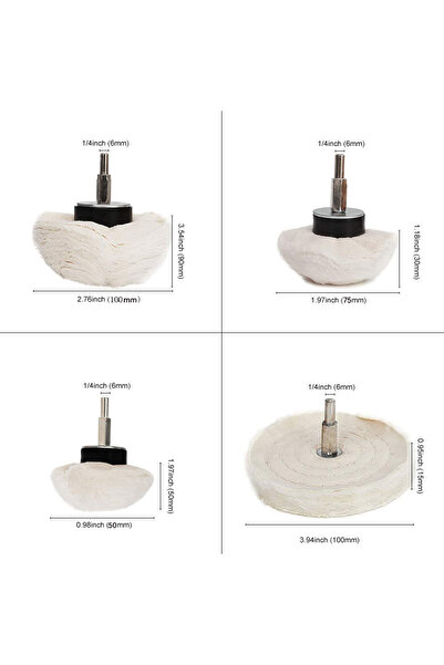 Choice10 مجموعة من 4 قطع من SI FANG لتلميع السيارات، تتضمن قمع تلميع، قطعة قم...