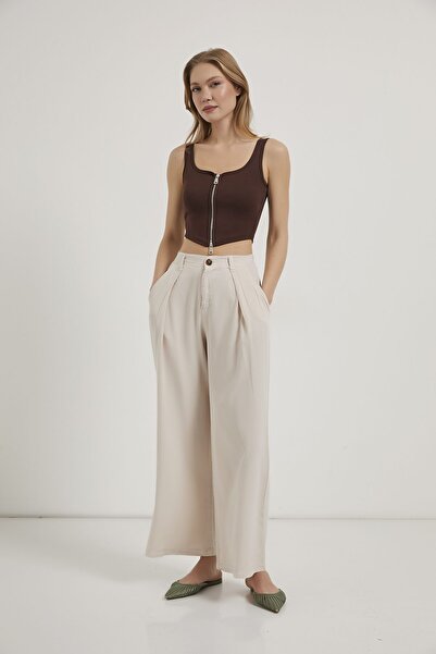 Arma Life ARMALIFE 5515 TENCEL PANTALONI PALAZZO PREMIUM DE DAMĂ CU TALIE ELA...