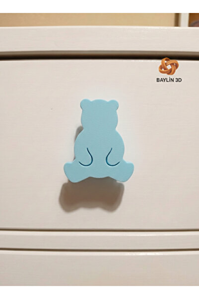 Baylin3D Mâner de dulap cu aspect de ursuleț de pluș - Cameră pentru copii, m...