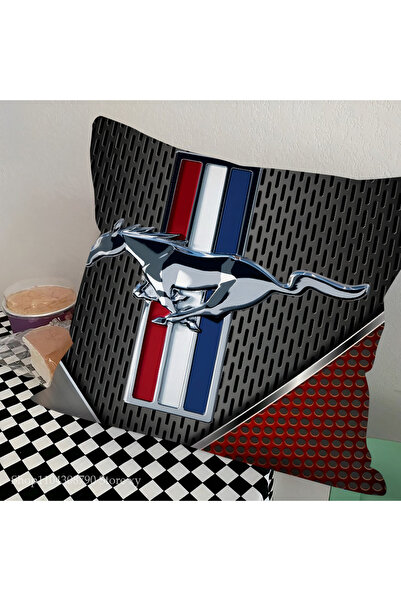 Choice32 z7 40x40cm 1pc Car Fashion F-Ford M-MustangS Logo Pillow Bedroom Sof...