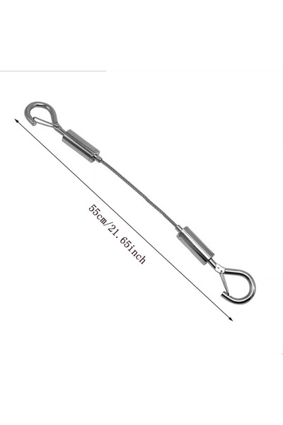 Choice4 55cm Adjustable Automatic Wire Rope Spring Hook Clothesline ture Hang...