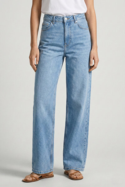 CHUL Kadın Yüksek Bel Wide Leg Jean Pantolon