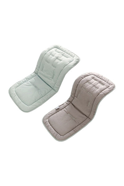 Choice9 وسادة عربة أطفال قطن مريحة باللون الرمادي والأخضر من فور سيز جنرال، و...