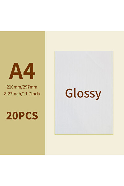Choice3 A4 Glossy 20 Sheets A4 White Self-Adhesive Paper A5 Sticker Label Pap...