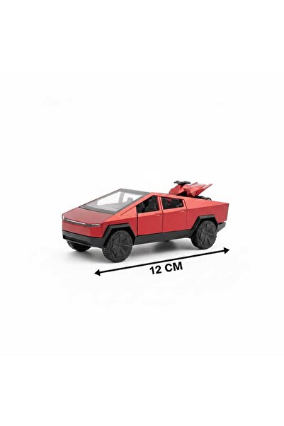 Daily Bazaar Toy Tesla Cybertruck Metal Car Pull and Drop Tesla and Atv 1:36 ...